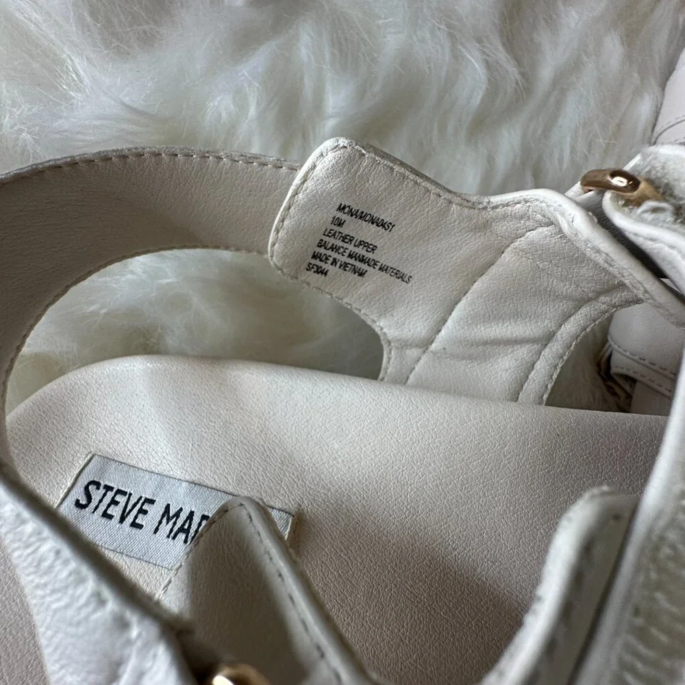 Steve Madden Cream Sandals - Picture 2 of 5